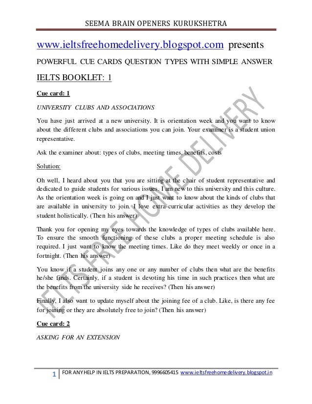 Ielts Speaking Topics With Answers Pdf Book